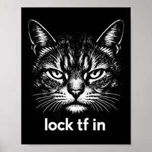Lock tf in cat funny sarcastic poster