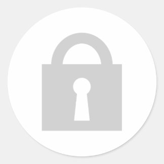 Lock. Top Secret or Confidential Icon. Classic Round Sticker