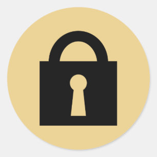 Lock. Top Secret or Confidential Icon. Classic Round Sticker