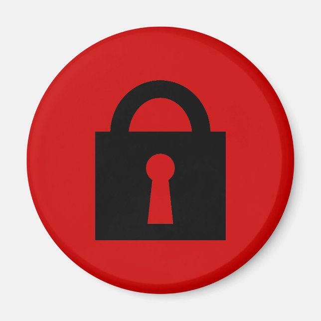 Lock. Top Secret or Confidential Icon. Magnet (Front)