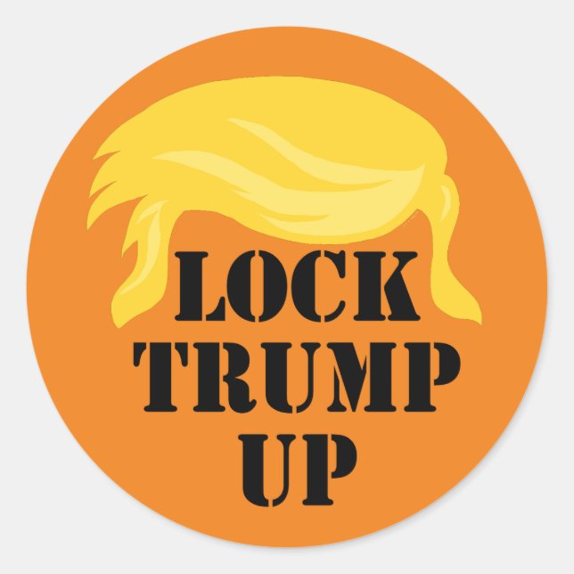 Lock Trump Up Classic Round Sticker (Front)