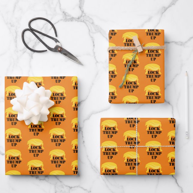 Lock Trump Up Pattern Wrapping Paper Sheet (Front)