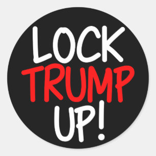 Lock Trump Up Political Classic Round Sticker