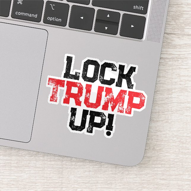 Lock Trump Up Political Laptop (Detail)