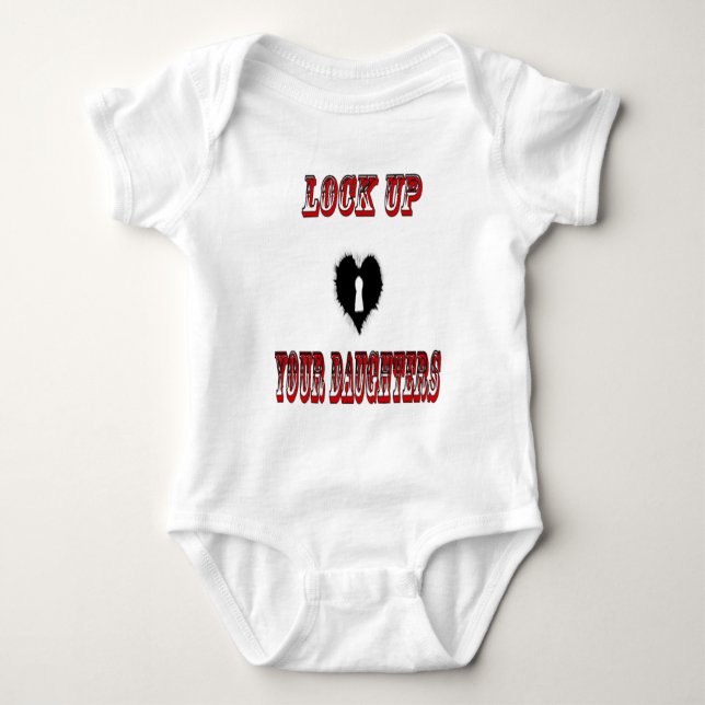 Lock up your daughters baby bodysuit (Front)