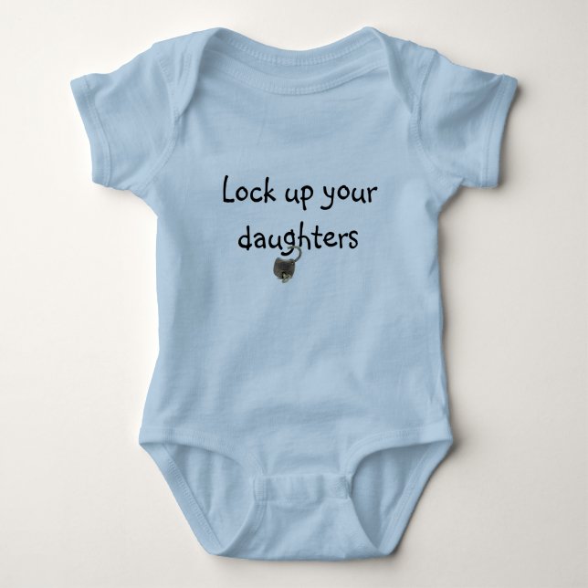 "Lock up your daughters" Baby Bodysuit (Front)