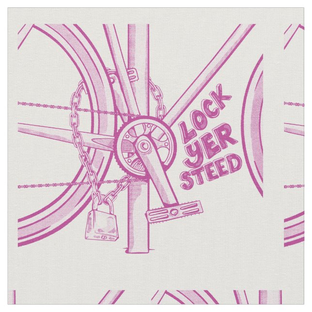 LOCK YOUR BICYCLE FABRIC (Close Up)