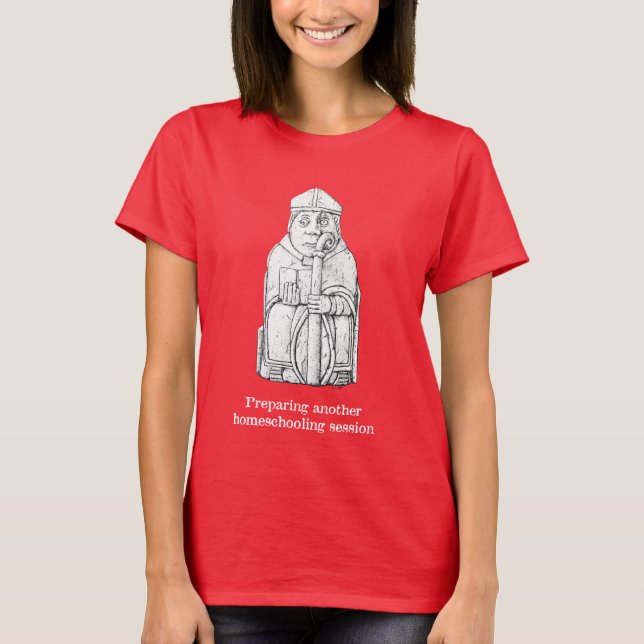 Lockdown moods - Lewis chessman bishop T-Shirt (Front)