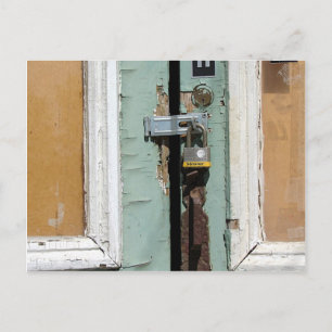 Locked and Abandoned Postcard