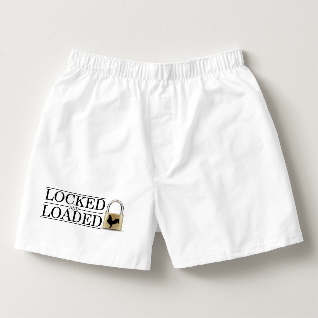 Locked and Loaded Chastity Boxers (Front)