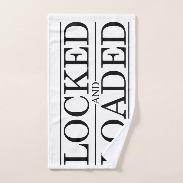 Locked and Loaded Chastity design Hand Towel (Hand Towel)