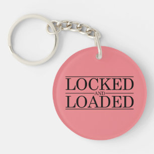Locked and Loaded Chastity design Key Ring