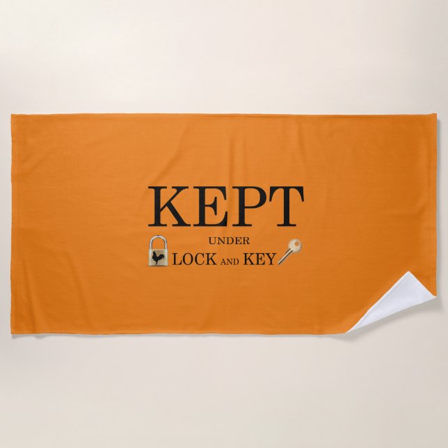 Locked in Chastity Beach Towel (Front)