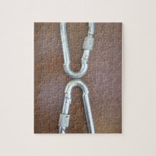 Locked In: Durable Steel Carabiner Lock Design Jigsaw Puzzle