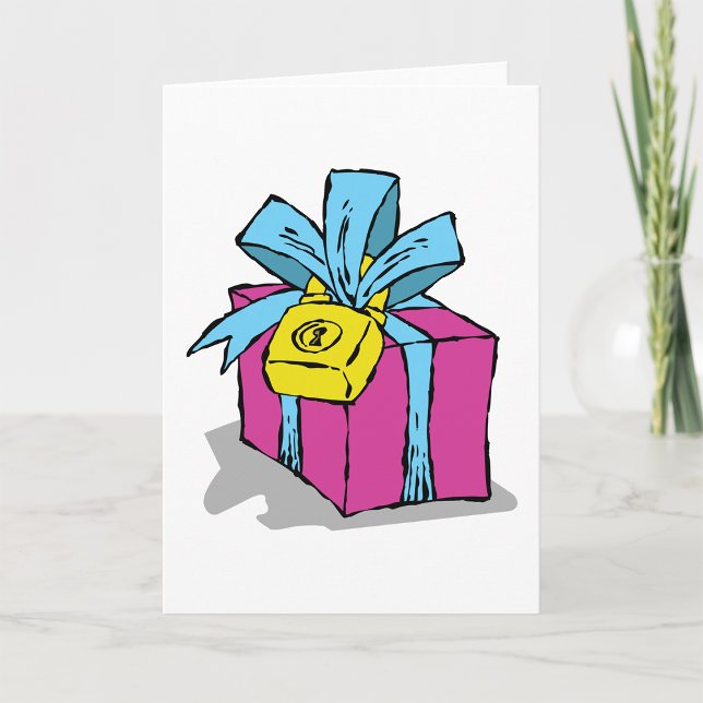 Locked Present Greeting Cards (Creator Uploaded)