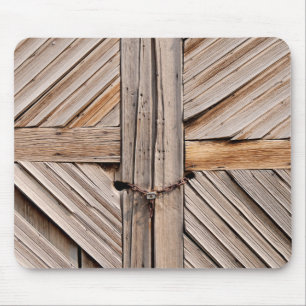 Locked Wooden Doors Mouse Mat
