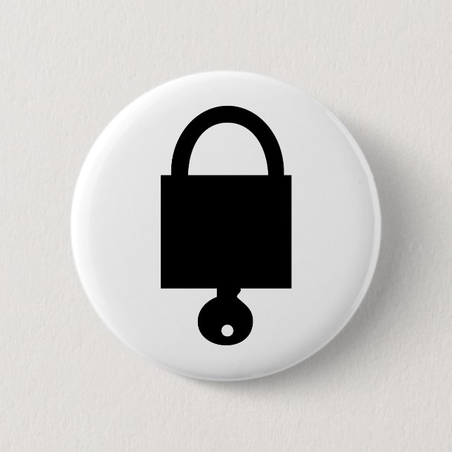 locker lock 6 cm round badge (Front)