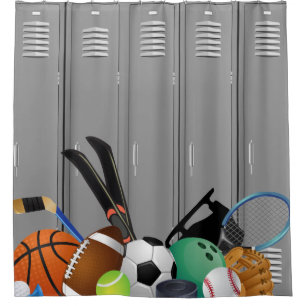 Locker Room Design Shower Curtain