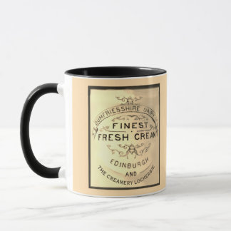 Lockerbie Creamery Label Black Text Trim  Mug