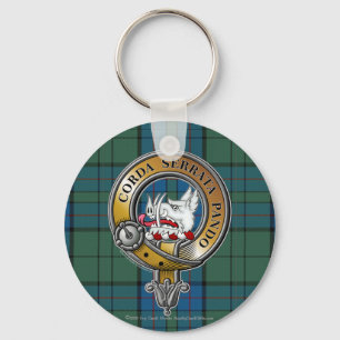 Lockhart Tartan & Badge Key Ring