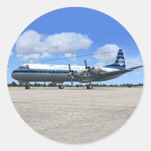 Lockheed Electra Airliner Classic Round Sticker
