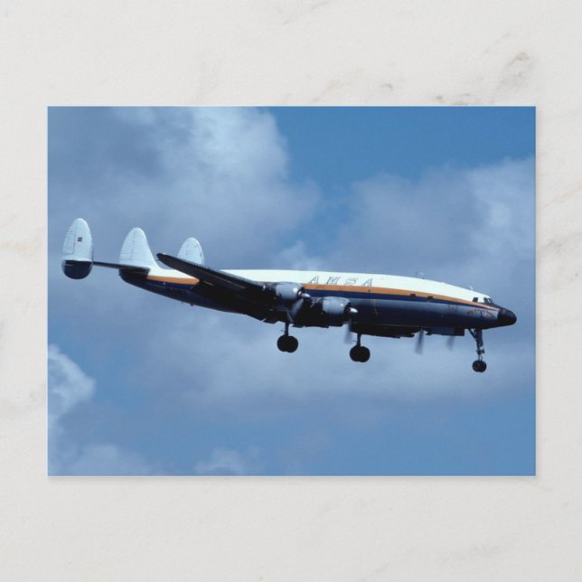 Lockheed L-1049 Super Constellation AMSA Postcard (Front)