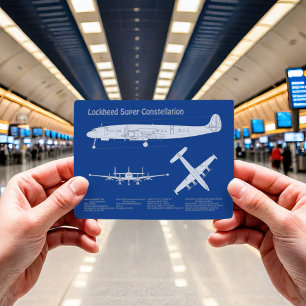 Lockheed L-1049 Super Constellation - Plans ABD Postcard