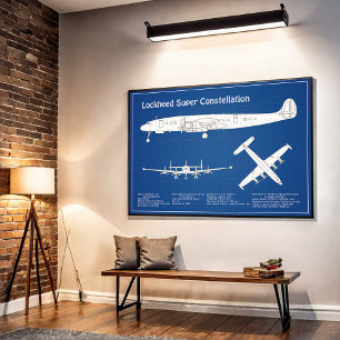 Lockheed L-1049 Super Constellation - Plans ABD Poster