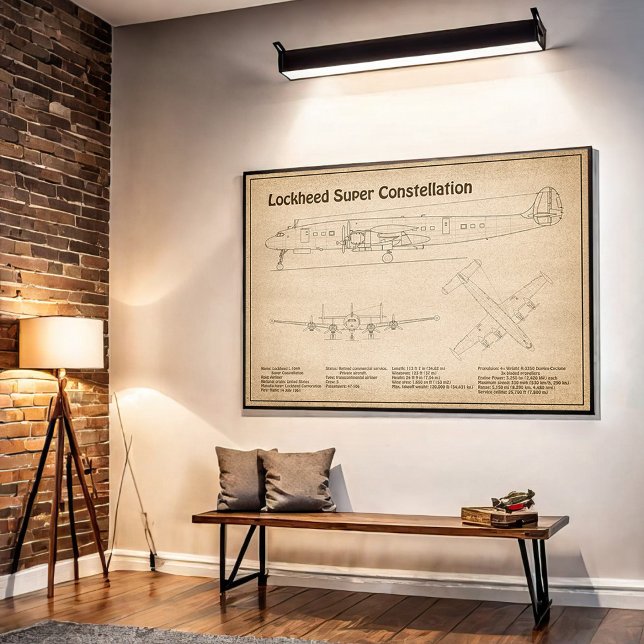 Lockheed L-1049 Super Constellation - Plans SD Poster (Creator Uploaded)