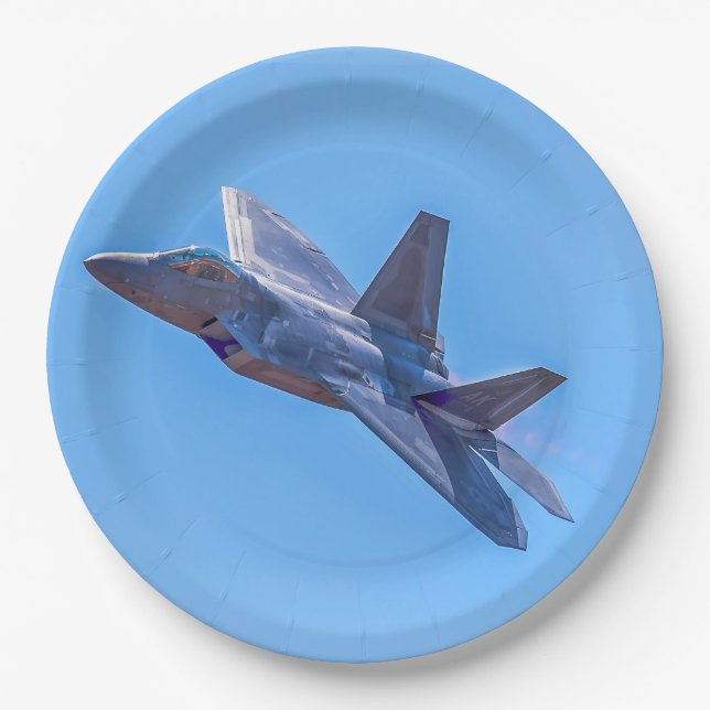 Lockheed Martin F-22A Raptor Paper Plate (Front)