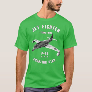 Lockheed P80 Shooting Military Jet Fighter Plane W T-Shirt