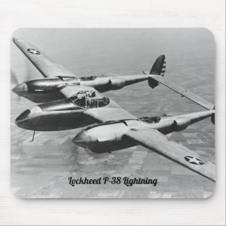 Lockheed P-38 Lightning aircraft photograph Mouse Mat