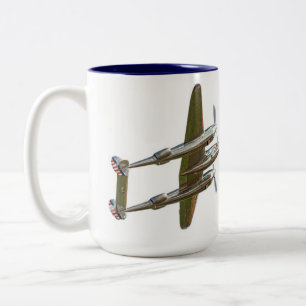 Lockheed P-38 Lightning Two-Tone Coffee Mug