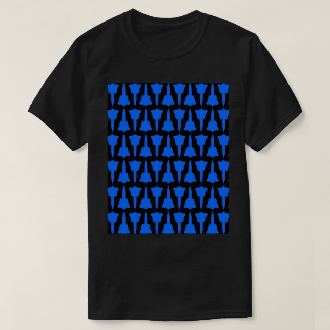 Lockheed SR-71 Blackbird - Blue _amp_ Black Patter T-Shirt (Design Front)