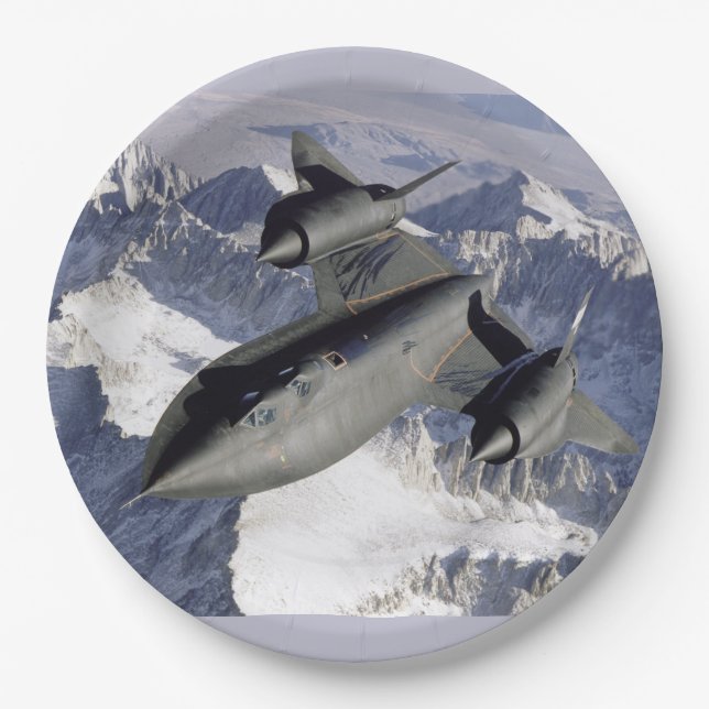 Lockheed SR-71B Blackbird  Paper Plate (Front)