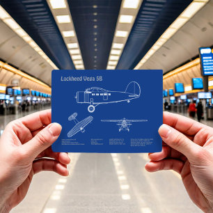 Lockheed Vega 5B - Aeroplane Plans AD Postcard