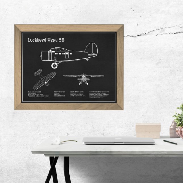 Lockheed Vega 5B - Aeroplane Plans PD Photo Print (Creator Uploaded)