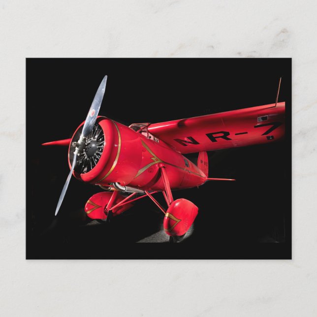 Lockheed Vega 5B, Amelia Earhart Postcard (Front)