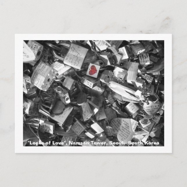 Locks of Love/ Seoul Tower, South Korea Postcard (Front)