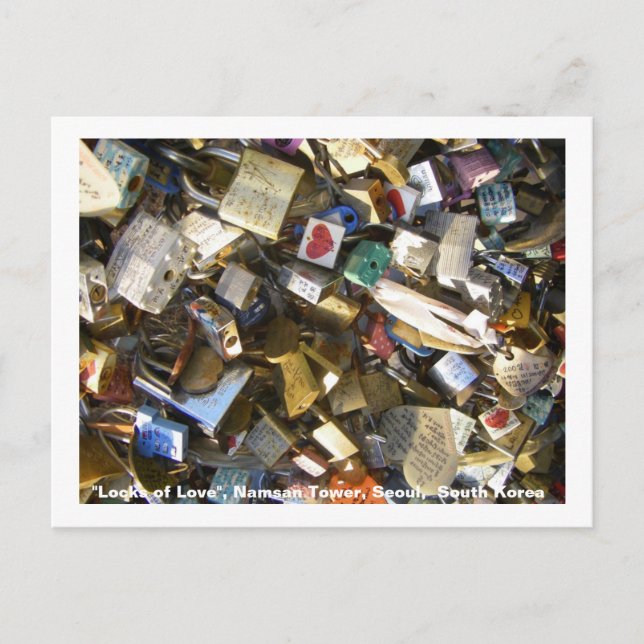 Locks of Love/ Seoul Tower, South Korea Postcard (Front)