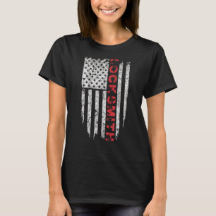 Locksmith American Flag USA Patriotic Vintage Dist T-Shirt