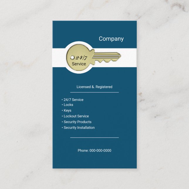 Locksmith Business Card (Front)