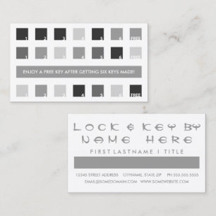LOCKSMITH customer appreciation (mod squares) Loyalty Card