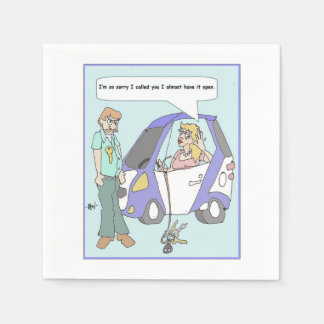 LOCKSMITH HUMOR NAPKIN