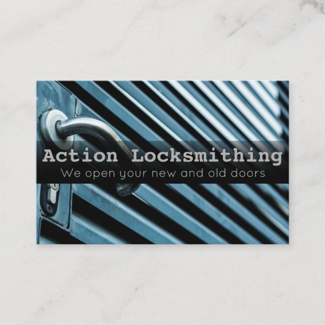Locksmith Lock and Safe business card (Front)