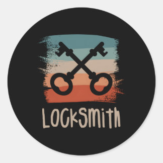 Locksmith Locksmithing Classic Round Sticker