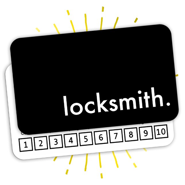 locksmith. loyalty punch card (Creator Uploaded)