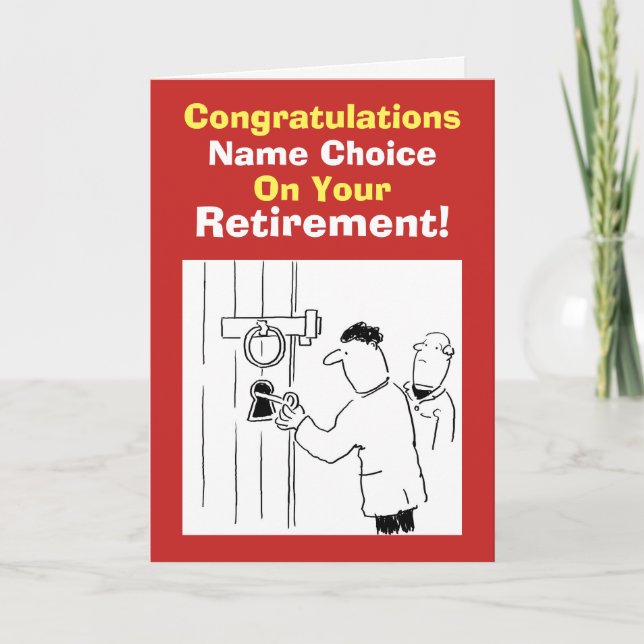 Locksmith Retirement Card (Front)