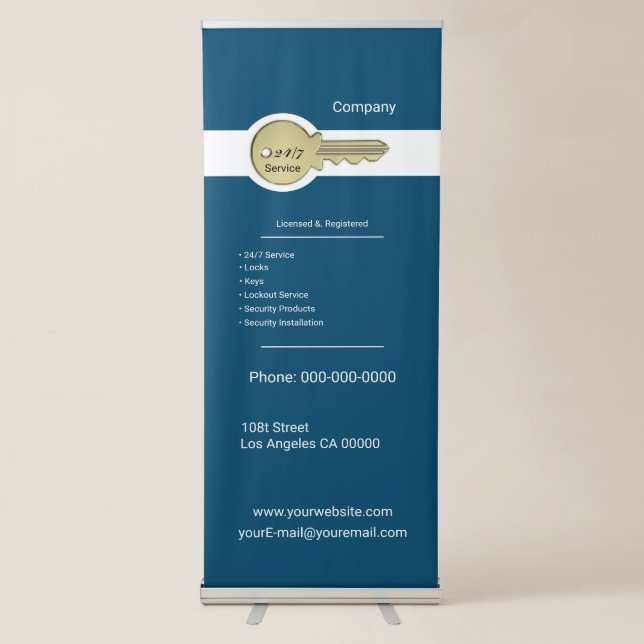 Locksmith Retractable Banner (Front)