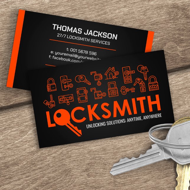 Locksmith Services Business Card (Creator Uploaded)